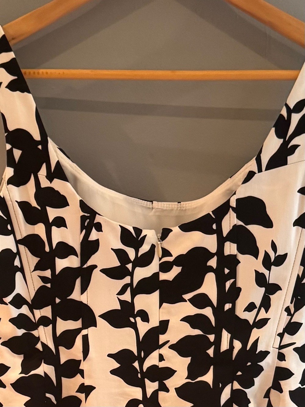 Nine West Black & White Floral Dress with Teal Accents - Picture 3 of 3